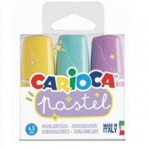 Carioca Pastel Mini Μαρκαδόροι Υπογράμμισης 3τμχ ΥΠΟΓΡΑΜΜΙΣΤΕΣ