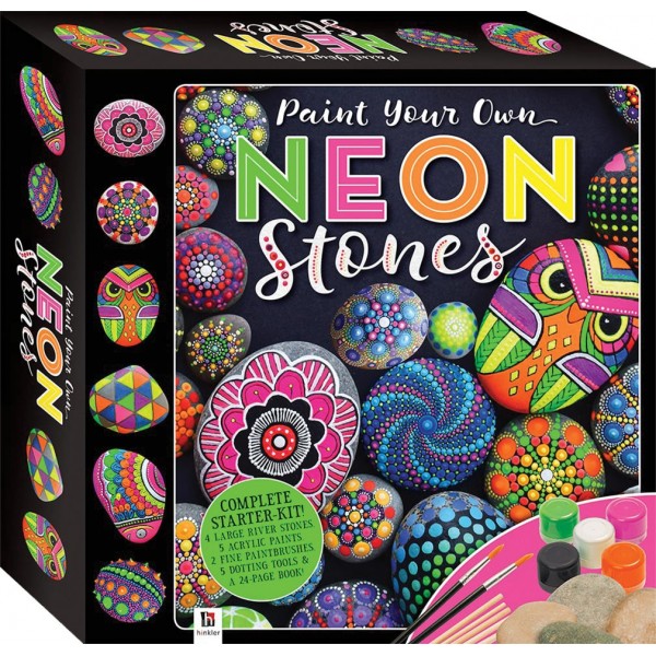 Ζωγραφίζουμε πέτρες Paint your own NEON stones