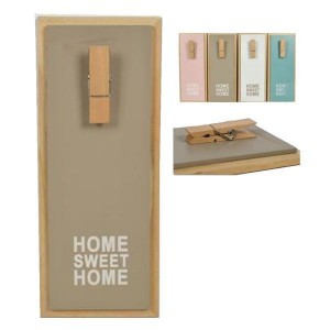 Κλιπ σημειώσεων "Home" ξύλινο σε 3 χρώματα Υ30x12εκ.  ΕΙΔΗ ΣΠΙΤΙΟΥ-ΕΙΔΗ ΔΙΑΚΟΣΜΗΣΗΣ
