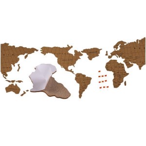 Παγκόσμιος χάρτης-πίνακας διακοσμητικός από φελλό 100x45εκ. ΧΑΡΤΕΣ