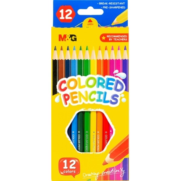 M&G Yellow Ξυλομπογιές 12 χρωμάτων