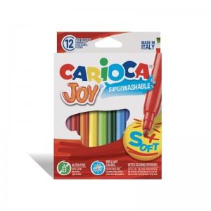 Carioca Joy Πλενόμενοι Μαρκαδόροι Ζωγραφικής Λεπτοί σε 12 Χρώματα ΜΑΡΚΑΔΟΡΟΙ