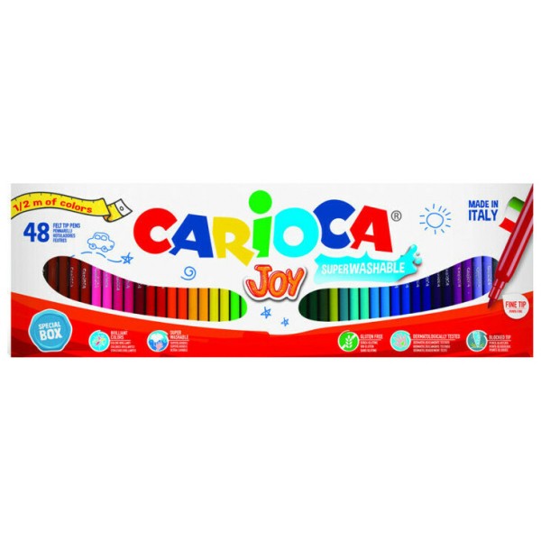 Carioca Joy Μαρκαδόροι Ζωγραφικής Λεπτοί σε 50 Χρώματα