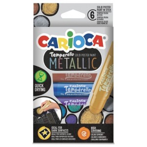 Μαρκαδόροι Carioca temperllo metallic stick 10gr 6 χρώματα ΜΑΡΚΑΔΟΡΟΙ