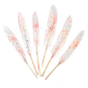 Φτερά χήνας με ροζ χρωματισμούς, 15-17 εκ., 6τεμ. σε blister  ΠΟΥΠΟΥΛΑ- ΦΤΕΡΑ