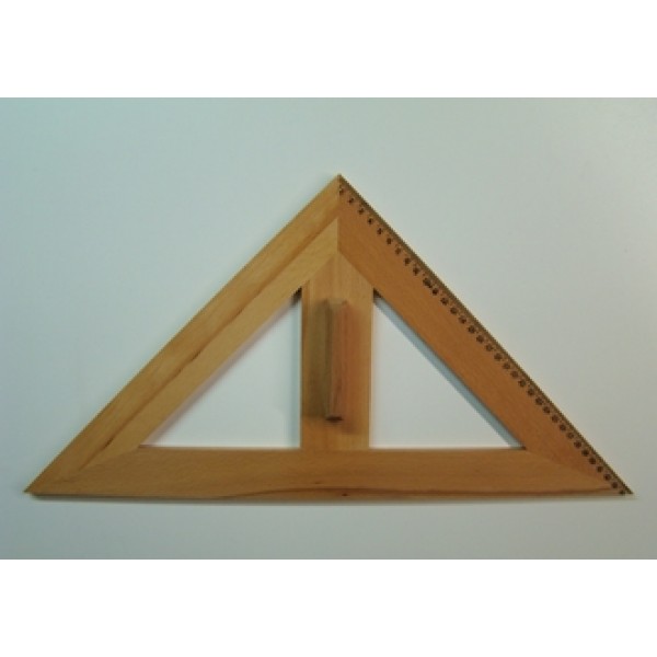 Τρίγωνο με χειρολαβή ξύλινο ισοσκελές