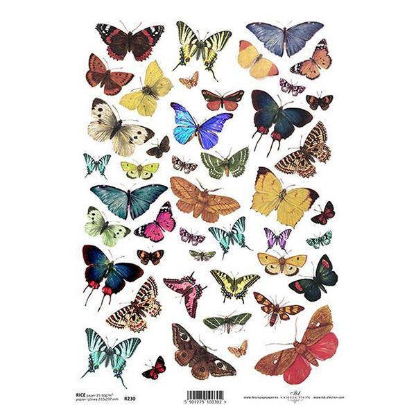 Ριζόχαρτο "butterflies 1" 21x29εκ. (ITD-R230