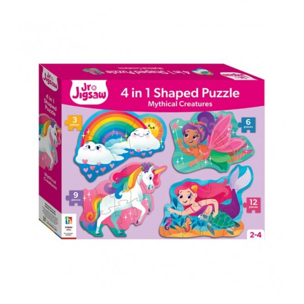 HINKLER 4-IN-1 PUZZLES: MAGICAL CREATURES   4-IN-1 PUZZLE SET